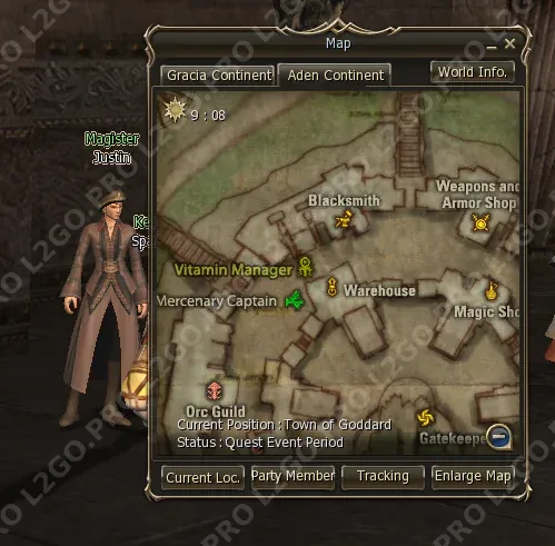Квест на 3 профу Сорк / SO (Archmage) — Saga of the Archmage — Этап 2: Отправляйтесь в Town of Goddard (Mystic Guild в со (скриншот 1)